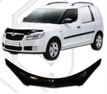 Дефлектор капота CA-Plastiс exclusive Skoda Roomster 5J дорестайлинг (2006-2010)