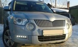 1 249 р. Реснички на фары CT Skoda Yeti (2009-2013) (Неокрашенные)  с доставкой в г. Владивосток. Увеличить фотографию 2