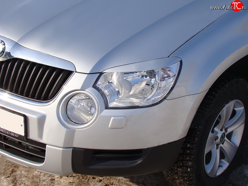 1 149 р. Реснички Sport v2 на фары Skoda Yeti (2009-2013) (Неокрашенные)  с доставкой в г. Владивосток