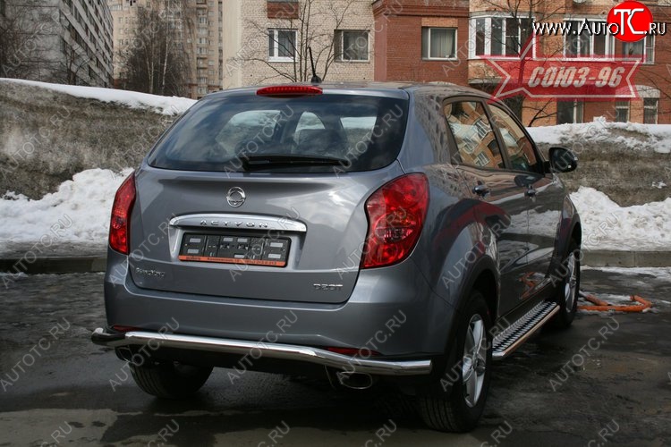 12 194 р. Защита заднего бампера (d60) волна Souz-96 SSANGYONG Actyon дорестайлинг (2010-2013)  с доставкой в г. Владивосток