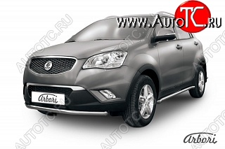 11 609 р. Защита переднего бампера Arbori SSANGYONG Actyon дорестайлинг (2010-2013)  с доставкой в г. Владивосток