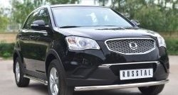 14 199 р. Одинарная защита переднего бампера диаметром 63 мм SLITKOFF SSANGYONG Actyon дорестайлинг (2010-2013)  с доставкой в г. Владивосток. Увеличить фотографию 4