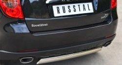 16 849 р. Защита заднего бампера (Ø75x42 мм, нержавейка) Russtal SSANGYONG Actyon дорестайлинг (2010-2013)  с доставкой в г. Владивосток. Увеличить фотографию 2