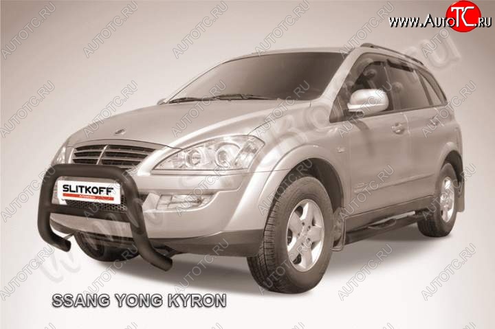 25 999 р. Кенгурятник низкий d76  SSANGYONG Kyron (2005-2007) дорестайлинг (Цвет: серебристый)  с доставкой в г. Владивосток