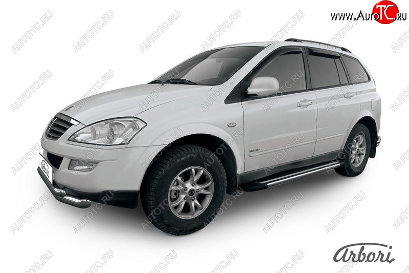 12 509 р. Порожки для ног Arbori Luxe Black SSANGYONG Kyron рестайлинг (2007-2016)  с доставкой в г. Владивосток