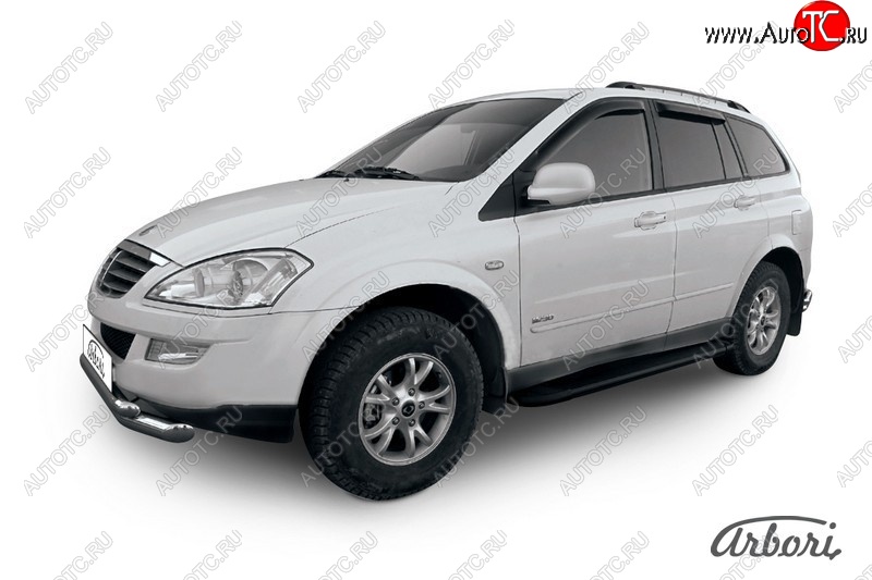 11 609 р. Порожки для ног Arbori Optima Black SSANGYONG Kyron рестайлинг (2007-2016)  с доставкой в г. Владивосток