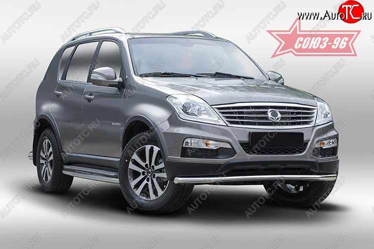 12 914 р. Защита переднего бампера одинарная Souz-96 (d60). SSANGYONG Rexton Y290 (2012-2017)  с доставкой в г. Владивосток