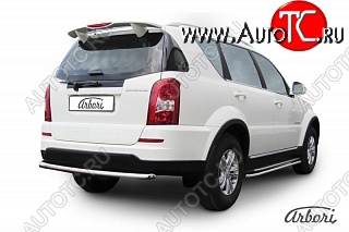 8 549 р. Защита заднего бампера Arbori SSANGYONG Rexton Y290 (2012-2017)  с доставкой в г. Владивосток