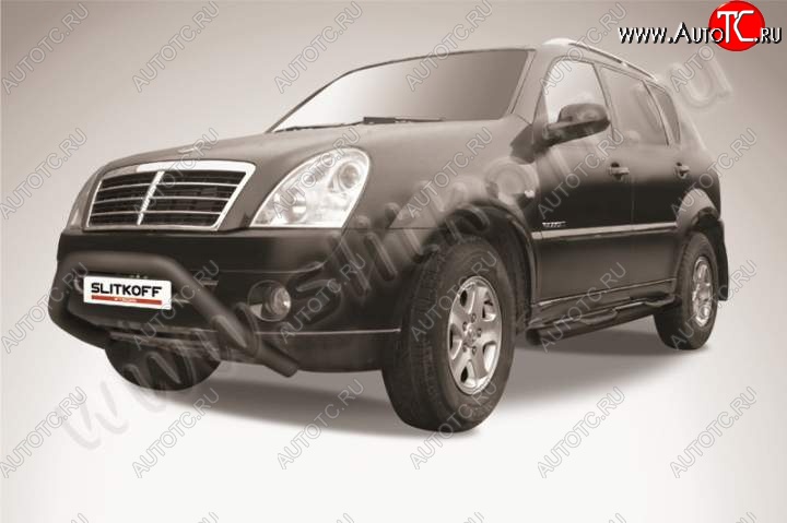 20 999 р. Кенгурятник d57 широкий мини  SSANGYONG Rexton  Y250 (2006-2012) (Цвет: серебристый)  с доставкой в г. Владивосток