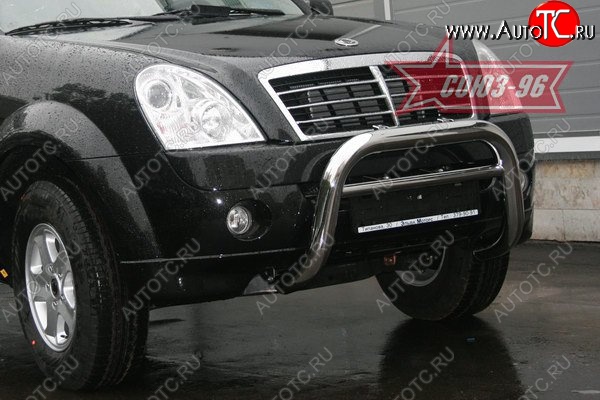 17 819 р. Защита переднего бампера Souz-96 (d76) SSANGYONG Rexton Y250 (2006-2012)  с доставкой в г. Владивосток