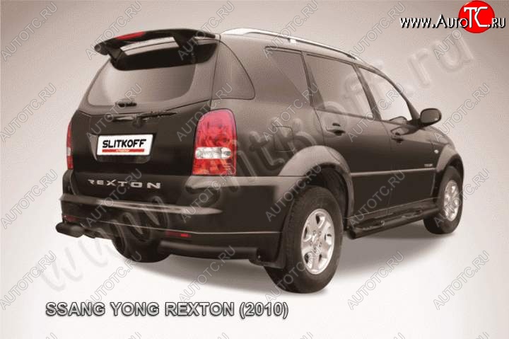 7 699 р. Уголки d76  SSANGYONG Rexton  Y250 (2006-2012) (Цвет: серебристый)  с доставкой в г. Владивосток