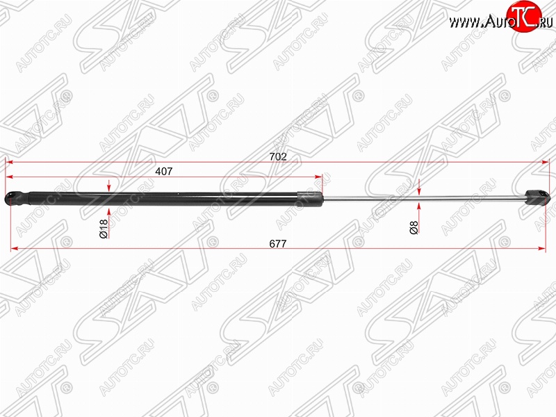 1 079 р. Газовый упор капота SAT  Subaru Forester  SJ (2012-2019) дорестайлинг, рестайлинг  с доставкой в г. Владивосток