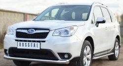 26 999 р. Широкая защита порогов SLITKOFF  Subaru Forester  SJ (2012-2016) дорестайлинг  с доставкой в г. Владивосток. Увеличить фотографию 5