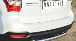 17 499 р. Одинарная защита заднего бампера из трубы диаметром 63 мм SLITKOFF  Subaru Forester  SJ (2012-2016) дорестайлинг  с доставкой в г. Владивосток. Увеличить фотографию 2