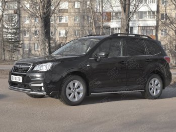 26 999 р. Защита переднего бампера SLITKOFF d63 секции-d42 дуга  Subaru Forester  SJ (2016-2019) рестайлинг  с доставкой в г. Владивосток. Увеличить фотографию 3