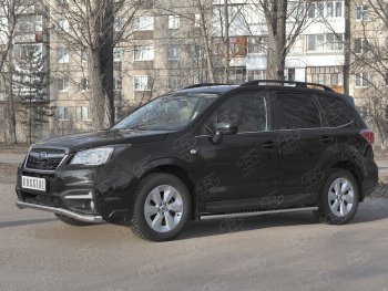 18 849 р. Защита переднего бампера SLITKOFF d63 волна  Subaru Forester  SJ (2016-2019) рестайлинг  с доставкой в г. Владивосток. Увеличить фотографию 4