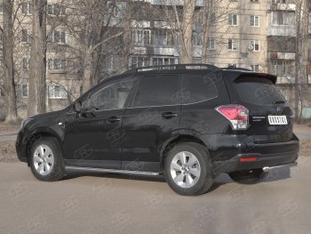 18 999 р. Защита заднего бампера (Ø63, нержавейка) SLITKOFF  Subaru Forester  SJ (2016-2019) рестайлинг  с доставкой в г. Владивосток. Увеличить фотографию 3