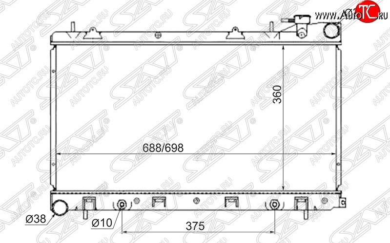 7 399 р. Радиатор двигателя SAT (пластинчатый)  Subaru Forester  SG - Impreza ( GD,  GG)  с доставкой в г. Владивосток