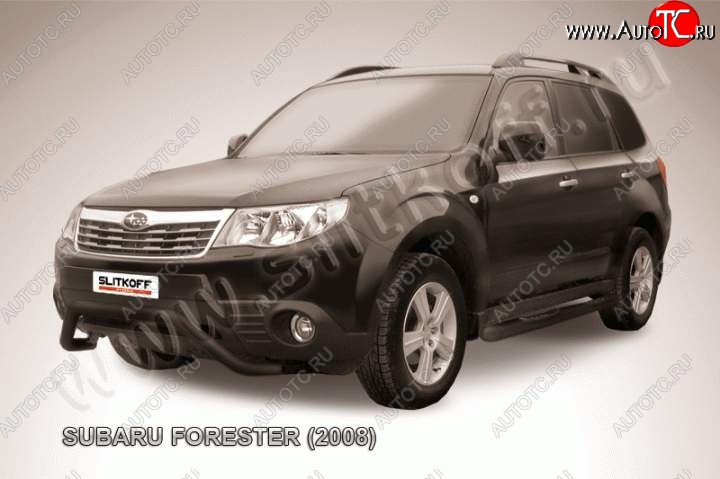 17 549 р. Кенгурятник d57 мини Subaru Forester SH (2008-2013) (Цвет: серебристый)  с доставкой в г. Владивосток