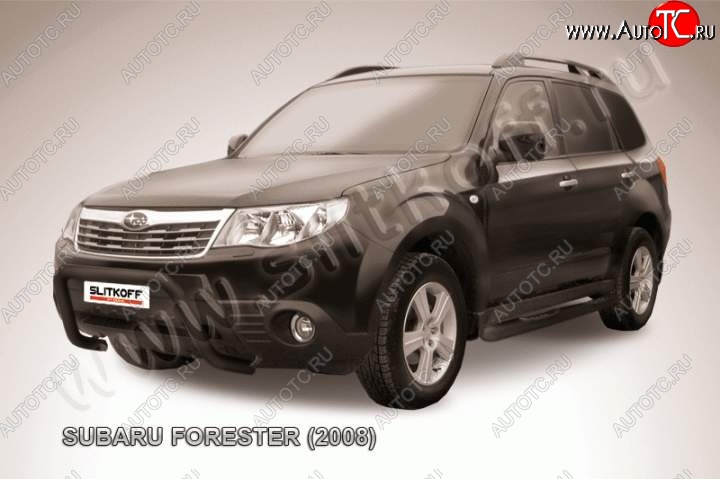 18 349 р. Кенгурятник d57 низкий рама Subaru Forester SH (2008-2013) (Цвет: серебристый)  с доставкой в г. Владивосток