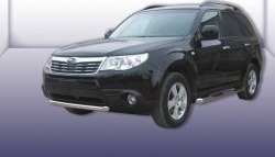 Защита переднего бампера из короткой трубы диаметром 57 мм Slitkoff Subaru Forester SH (2008-2013)