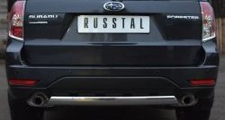 16 599 р. Защита заднего бампера (Ø75x42 мм, нержавейка) Russtal Subaru Forester SH (2008-2013)  с доставкой в г. Владивосток. Увеличить фотографию 4