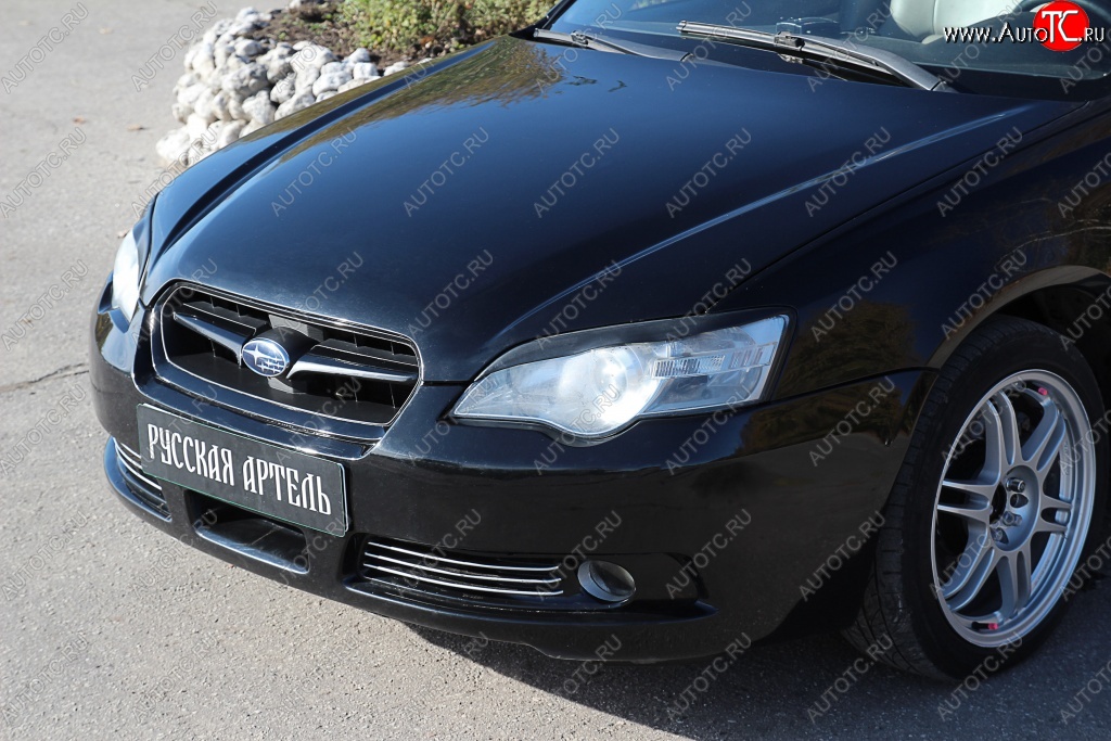 859 р. Реснички на фары RA  Subaru Legacy ( BL/B13,  BL,B13) (2003-2009) дорестайлинг седан, рестайлинг седан (Неокрашенные)  с доставкой в г. Владивосток