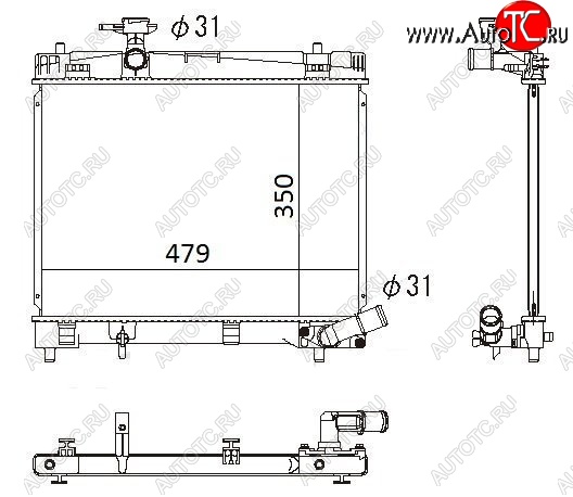 6 449 р. Радиатор двигателя SAT Toyota Corolla Axio (E160) седан дорестайлинг (2012-2016)  с доставкой в г. Владивосток