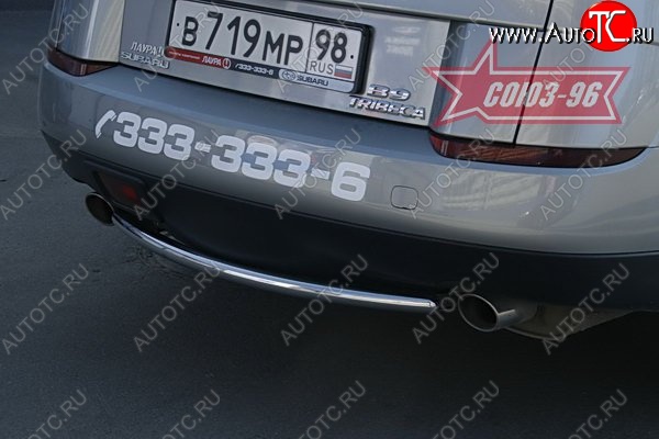 9 917 р. Защита заднего бампера Souz-96 (d42) Subaru Tribeca (2008-2014)  с доставкой в г. Владивосток