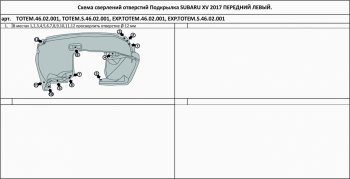 Правый подкрылок передний TOTEM Subaru XV GT/G24 дорестайлинг (2017-2021)