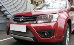 1 539 р. Сетка на бампер Russtal (хром) Suzuki Grand Vitara JT 5 дверей 2-ой рестайлинг (2012-2016)  с доставкой в г. Владивосток. Увеличить фотографию 3