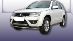 Одинарная защита переднего бампера из трубы диаметром 57 мм Slitkoff Suzuki Grand Vitara JT 3 двери 2-ой рестайлинг (2012-2016)