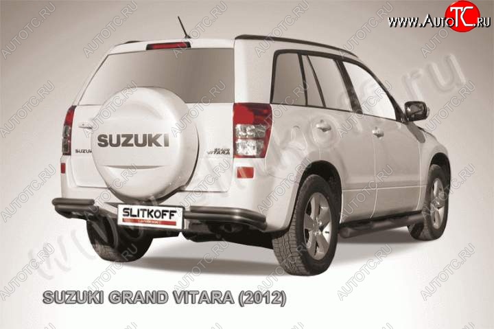 7 749 р. Уголки d57+d42 двойные Suzuki Grand Vitara JT 5 дверей 2-ой рестайлинг (2012-2016) (Цвет: серебристый)  с доставкой в г. Владивосток