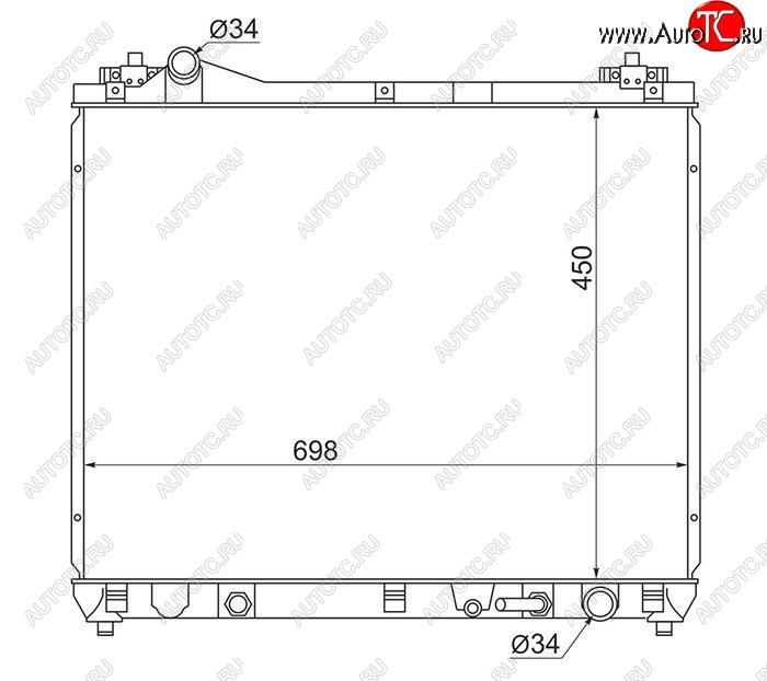 10 699 р. Радиатор двигателя SAT Suzuki Grand Vitara JT 5 дверей дорестайлинг (2005-2008)  с доставкой в г. Владивосток
