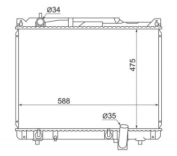 Радиатор двигателя SAT Suzuki Grand Vitara FTB03 3 двери (1997-2005)