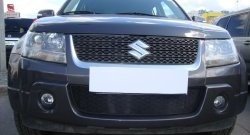 1 469 р. Сетка на бампер Russtal (черная)  Suzuki Grand Vitara ( JT 3 двери,  JT 5 дверей) (2008-2012) 1-ый рестайлинг, 1-ый рестайлинг  с доставкой в г. Владивосток. Увеличить фотографию 3