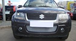 1 539 р. Сетка на бампер Russtal (хром)  Suzuki Grand Vitara ( JT 3 двери,  JT 5 дверей) (2008-2012) 1-ый рестайлинг, 1-ый рестайлинг  с доставкой в г. Владивосток. Увеличить фотографию 3