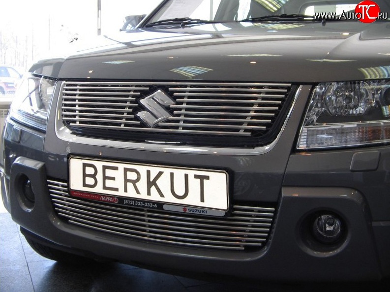 4 389 р. Декоративная вставка воздухозаборника (V2.4/3.2) Berkut Suzuki Grand Vitara JT 5 дверей дорестайлинг (2005-2008)  с доставкой в г. Владивосток