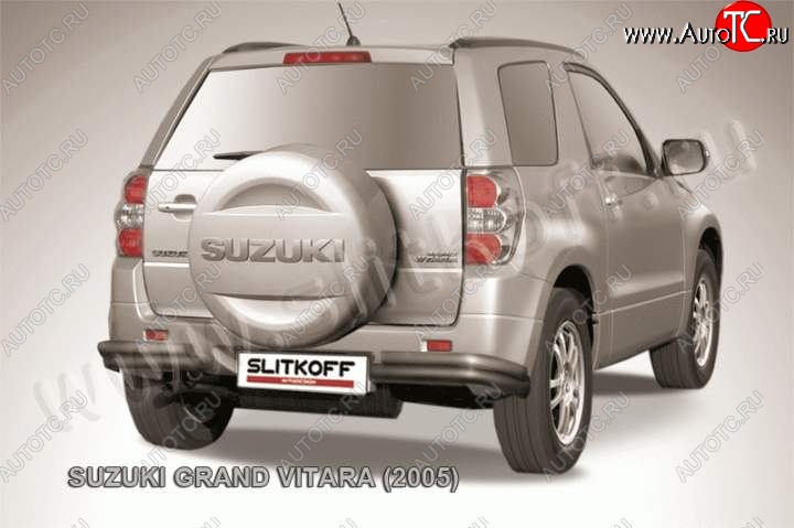 7 749 р. Уголки d57+d42 двойные  Suzuki Grand Vitara  JT 3 двери (2005-2008) дорестайлинг (Цвет: серебристый)  с доставкой в г. Владивосток