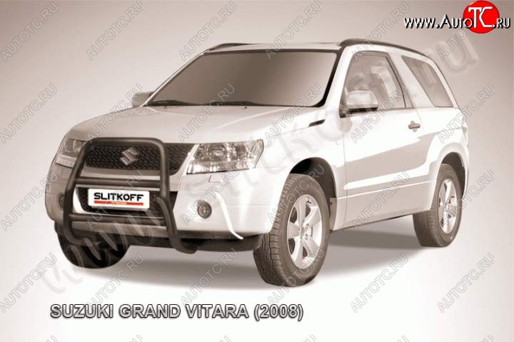 20 449 р. Кенгурятник d57 высокий Suzuki Grand Vitara JT 3 двери дорестайлинг (2005-2008) (Цвет: серебристый)  с доставкой в г. Владивосток