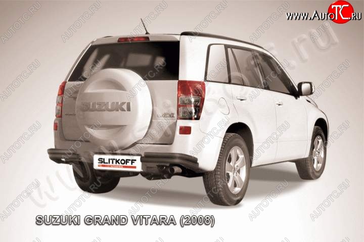 7 749 р. Уголки d57+d42 двойные  Suzuki Grand Vitara  JT 5 дверей (2008-2012) 1-ый рестайлинг (Цвет: серебристый)  с доставкой в г. Владивосток