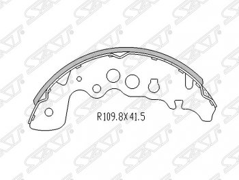 1 379 р. Колодки тормозные SAT (задние)  Suzuki Grand Vitara ( FTB03 3 двери,  3TD62, TL52 5 дверей) (1997-2005)  с доставкой в г. Владивосток. Увеличить фотографию 1
