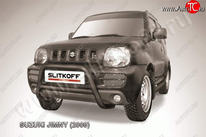 18 999 р. Кенгурятник d57 низкий  Suzuki Jimny  JB23/JB43 (2002-2012) 1-ый рестайлинг (Цвет: серебристый)  с доставкой в г. Владивосток