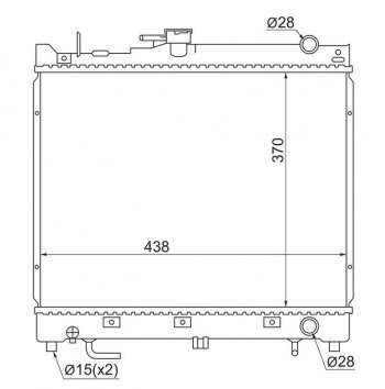 Радиатор двигателя SAT Suzuki Jimny JB23/JB43 1-ый рестайлинг (2002-2012)