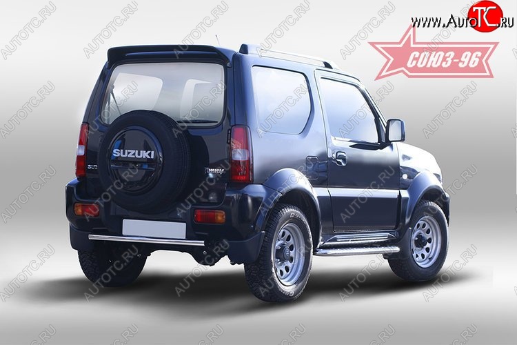 8 279 р. Защита заднего бампера Souz-96 (d42) Suzuki Jimny JB23/JB43 2-ой рестайлинг (2012-2018)  с доставкой в г. Владивосток