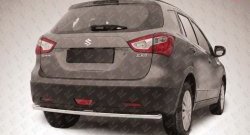 Одинарная защита заднего бампера из трубы диаметром 42 мм Slitkoff Suzuki SX4 JYB, JYA хэтчбэк дорестайлинг (2013-2016)