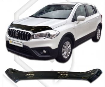 Дефлектор капота CA-Plastiс Suzuki (Сузуки) SX4 (СХ4)  JAB, JYA (2016-2021) JAB, JYA хэтчбэк рестайлинг