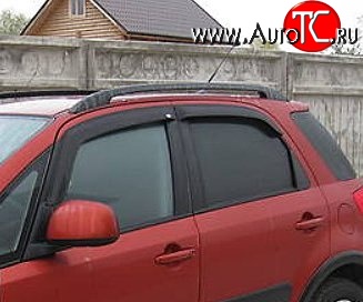 999 р. Комплект дефлекторов окон (ветровиков) 4 шт. (хетчбек) Russtal Suzuki SX4 GYA,GYB  рестайлинг, хэтчбэк (2010-2016)  с доставкой в г. Владивосток