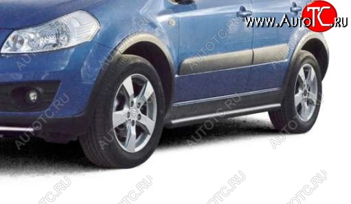 26 799 р. Защита порогов ТехноСфера (Техно Сфера) (нержавейка, 63.5 mm)  Suzuki SX4  GYA,GYB (2010-2016)  рестайлинг, хэтчбэк  с доставкой в г. Владивосток