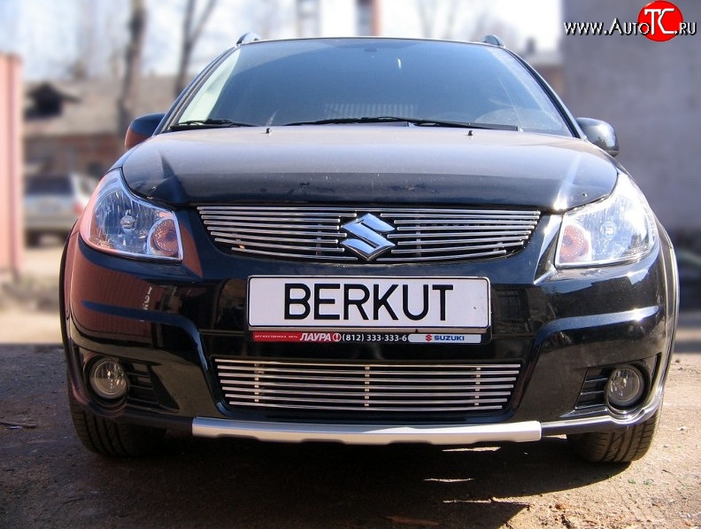 5 999 р. Декоративная вставка решетки радиатора (хетчбек) Berkut Suzuki SX4 GYA,GYB  рестайлинг, хэтчбэк (2010-2016)  с доставкой в г. Владивосток